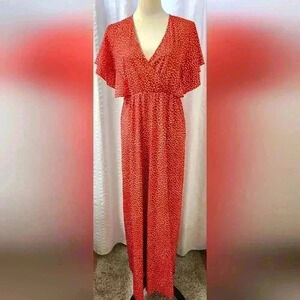 Made with ♥️ red & white maxi dress, XL (D 5.12.8)